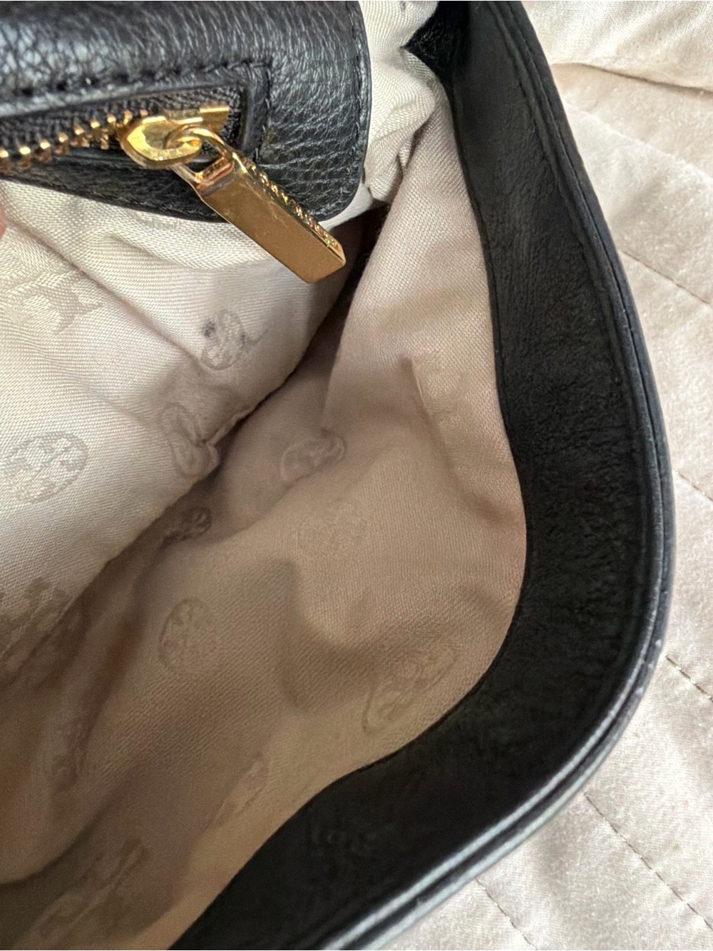 Tory Burch - Black Leather Crossbody with Gold Chain Strap - Picture 12 of 15